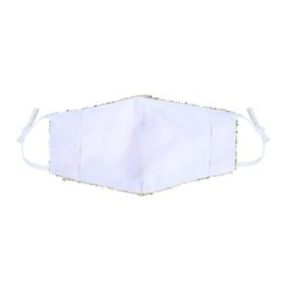 Champagne Rose Or Gold Sequin Face Mask - Picture 7 of 7